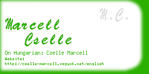 marcell cselle business card